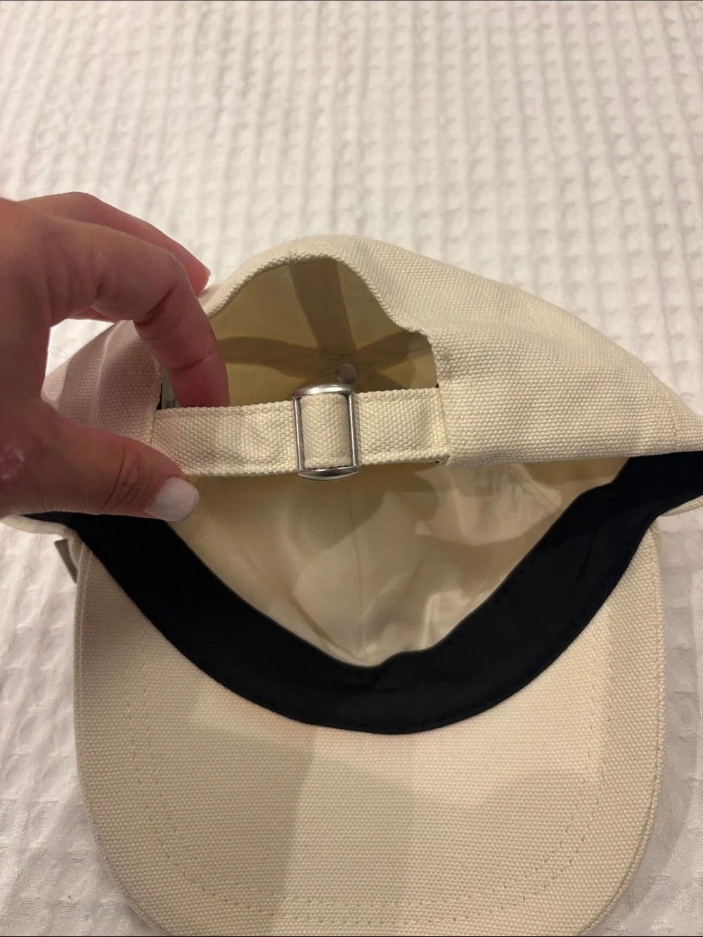 H&M Cream Canvas Baseball Cap